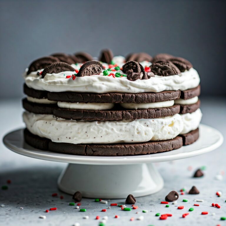 Festive Oreo Icebox Cake Recipe