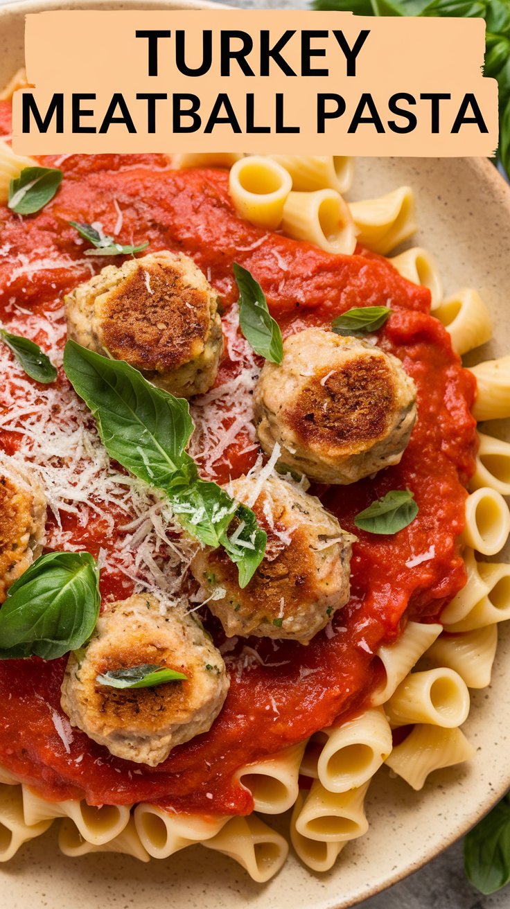 Creamy Turkey Meatball Pasta