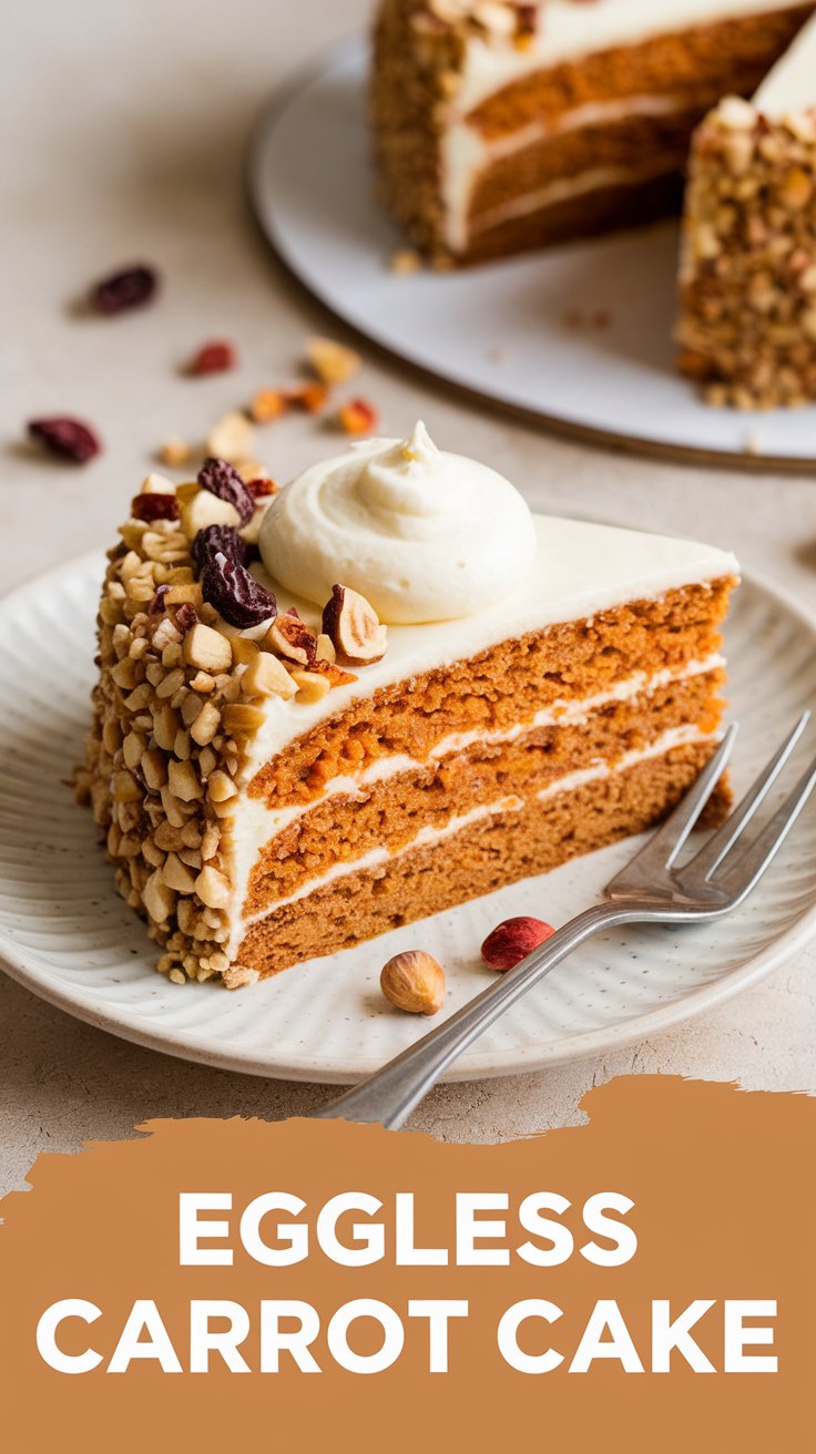 Eggless Carrot Cake Recipe: A Moist and Flavorful Delight