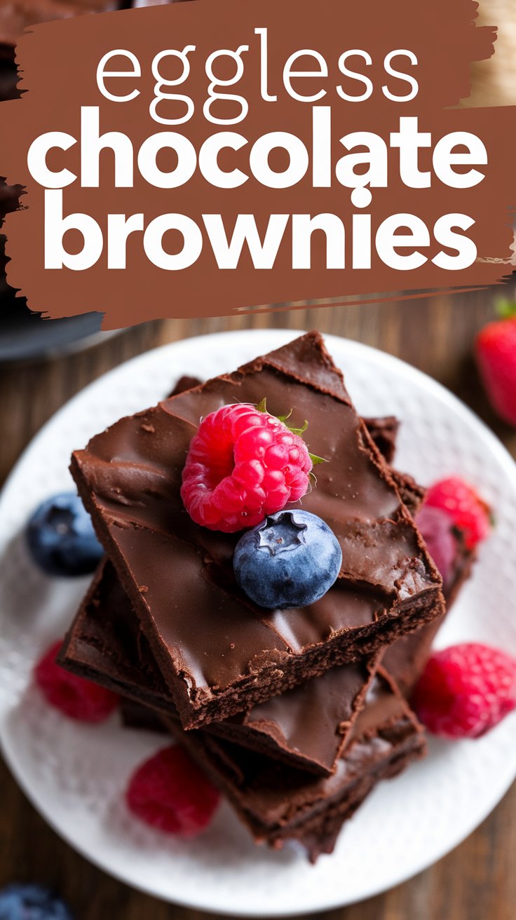 Eggless Chocolate Brownies Recipe