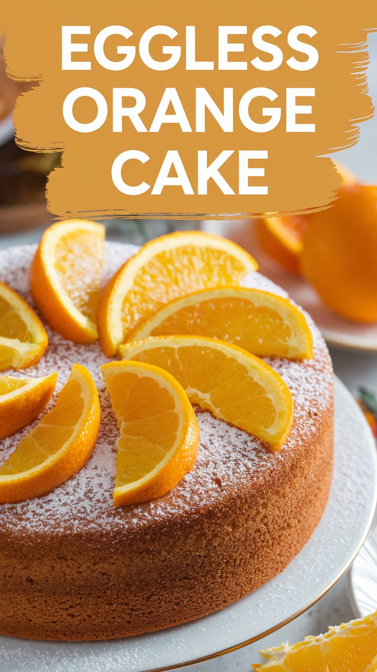 Eggless Orange Cake Recipe