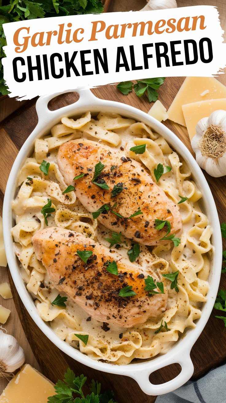 Garlic Parmesan Chicken Alfredo