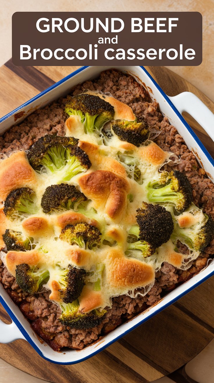 Ground Beef and Broccoli Casserole